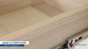 Трехстворчатый шкаф с  зеркалом для спальни Капелла (модуль 20)