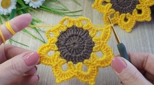 Идея вязания подсолнуха крючком? ???