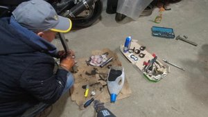 НекроНЕЙКЕД - Honda CB-1 (CB400F) / Переборка вилки и первые обсёры / Часть 5