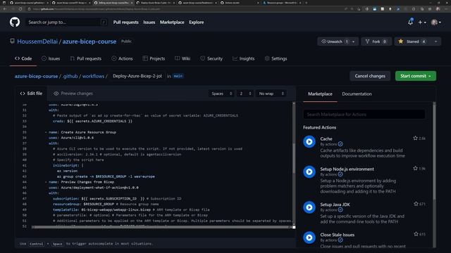 DevOps for Bicep using Github Actions (multiple jobs) смотреть онлайн