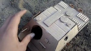 КВ -2 из картона пострелял из КВ-2 в Штур тигра