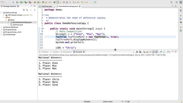 Java Basics - Defensive Copy смотреть онлайн