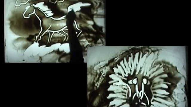 Шоу песчаных картин Минск: два рисунка из песка одновременно смотреть онлайн