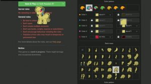 Туториал на тему "Как сделать скин змеи в Pony Town" ?