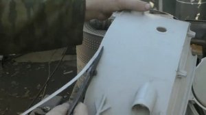 Пайка пластика распиленного бака.