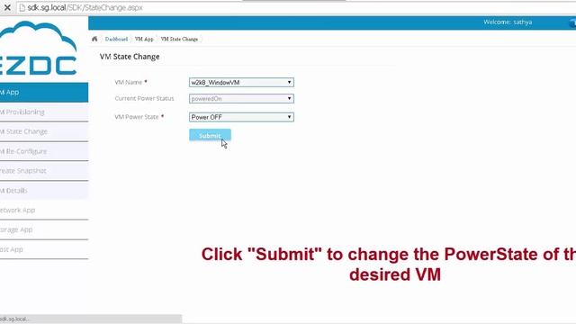 vSphere SDK - Custom Application Portal - VM Power State Change смотреть онлайн