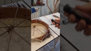 Создание бубна. этап 5. Натягивание кожи.
