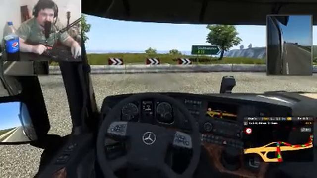 Euro Truck Simulator 2 - onlain - TruckersMP Mercedes bens nevs aktors GigaSpace 模拟器 subtitles смотреть онлайн