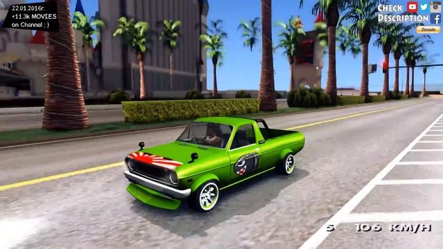 GTA San Andreas - Nissan Sunny K Truck FISH ART EnRoMovies _REVIEW смотреть онлайн