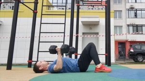 Жим гантелей лёжа на полу / Dumbbell Floor Press