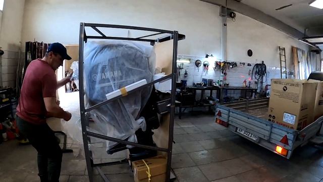 ЦФ МОТО Х6 . Везём квадрик в ремонт и распаковка лодочного мотора ЯМАХА 100. смотреть онлайн