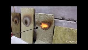 Испытание утеплителей разных марок на горючесть