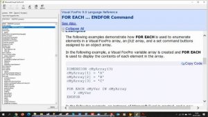 vfp foreach loop in Visual foxpro | foreach in foxpro | foreach loop in vfp | For Each in VFP