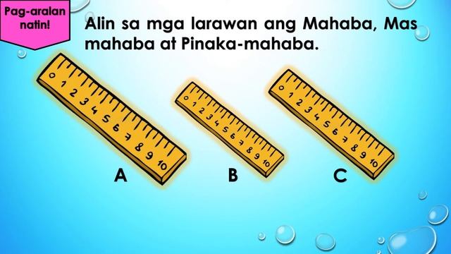 Comparing Objects (Short, shorter, shortest/ long, longer, longest)