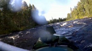 река Кереть, порог Краснобыстрый, прохождение на байдарке Викинг 3.6