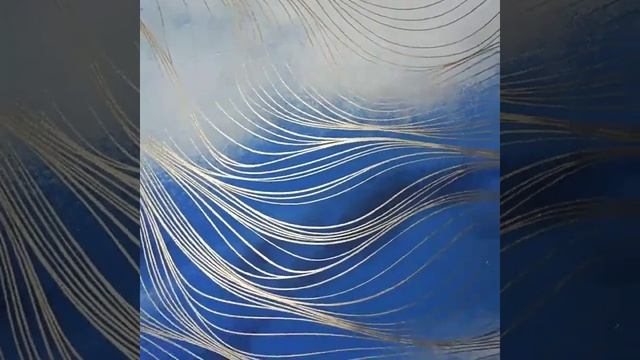 Даня Дунай Декор - картина, панно в интерьер "Синее волнение" interior art