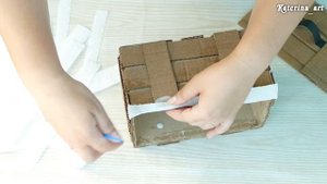 Оригинальный ящик из картона своими руками/DIY