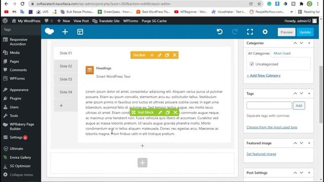 How to Create and Add Tabbed Tour With WPBakery in WordPress | WordPress 2021