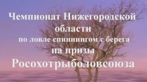 Чемпионат Нижегородской области по ловле спиннингом с берега на призы РОРС 2015