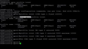 PROFILE T-CONT BANDWIDTH - BUAT DAN HAPUS. CLI OLT ZTE C320