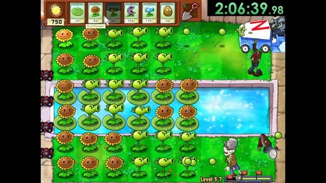 Speedrunning Plants vs Zombies with only 3 seed slots смотреть онлайн