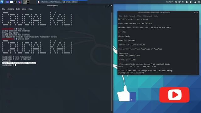 chsh: PAM: Authentication failure . Problem solved on any Linux 100% working смотреть онлайн