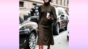 Длинные трикотажные платья. С чем носить трикотажные платья 2023. Красивые фото