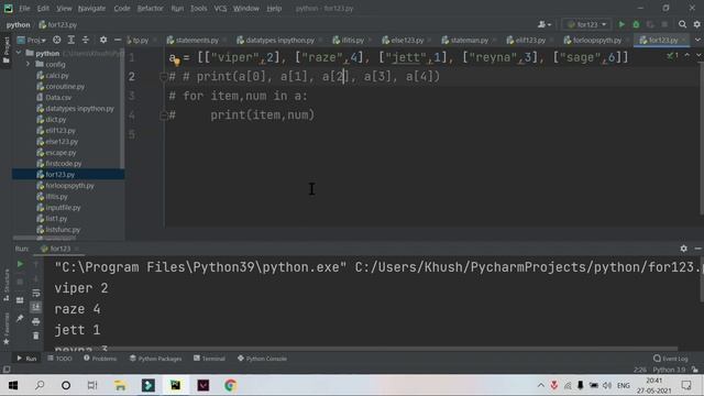 For Loops using List and Dictionary in Python | Python Tutorials for Beginners in English | Part-20