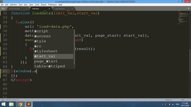 Infinity Scroll/Lazy Loading using AJAX in PHP & MySQL with Source Code