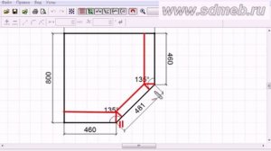 Проектировка нижнего углового модуля в PRO 100
