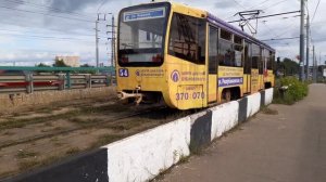 "Встреча КТМ-19 на мосту"! Трамваи 71-619КТ (КТМ-19) в Ярославле! Маршруты 6 и 9