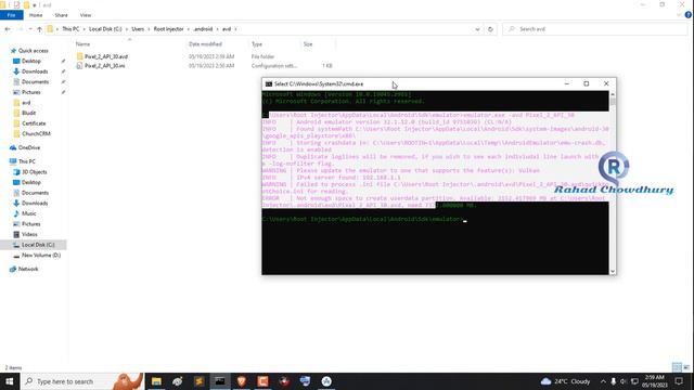 The emulator process for avd pixel has terminated | Android Studio 2022