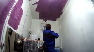 Красим котельную,стены в саже, не беда!