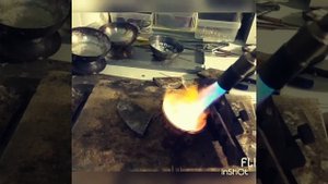 Плавка серебра и литье в слиток