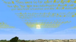 Star Wars Movie Text in the Minecraft Sky!