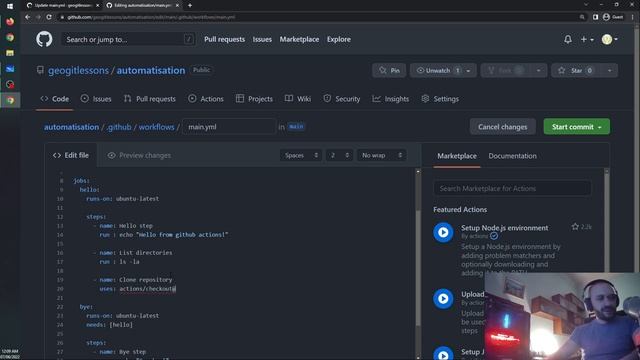 GIT N19. შესავალი პროცესების ავტომატიზაციაში (GitHub Actions) смотреть онлайн