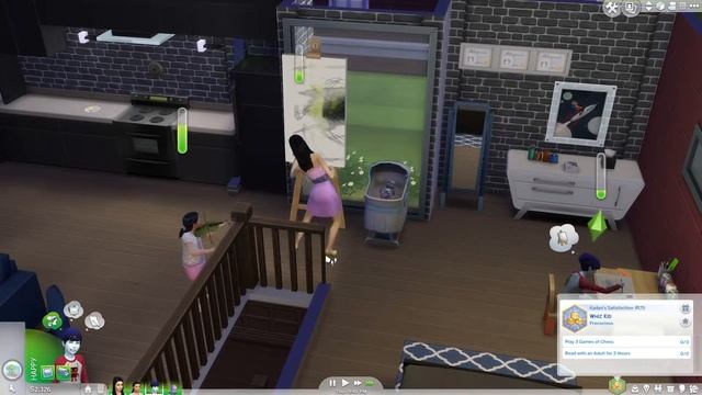 The Sims 4 100 Baby Challenge | Part 10 - Painting and Preggo смотреть онлайн