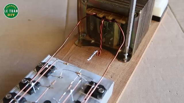 How to make a simple inverter 4500w, 16 transistor d718, No IC смотреть онлайн