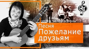 "Пожелание друзьям". Начальный уровень. Подробный разбор аккордов и приёмов игры.