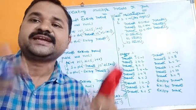 Creating Multiple Threads in java using Thread class || java program to create multiple threads
