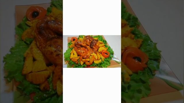 Вкусная и сочная #курица с #картошкой в духовке ?? Ссылка на рецепт в коментариях