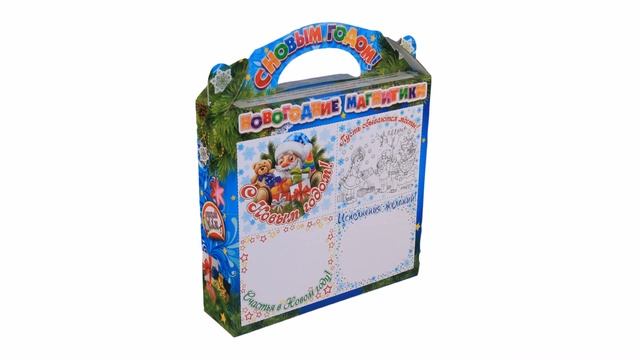 Сладкий новогодний подарок весом 1200-1300 грамм в картонной упаковке смотреть онлайн