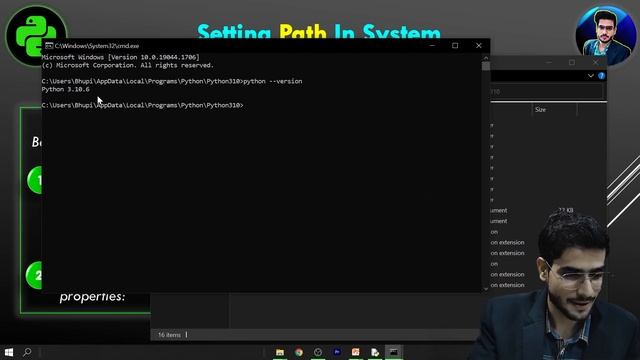 Need of Setting Path | Python setting path Hindi | Python was not found #15