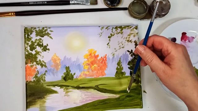 Как нарисовать солнечный день. смотреть онлайн