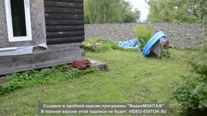 Установка опорных столбов на веранде.