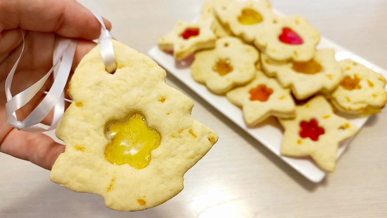 Рецепт Витражного Рождественского печенья. Самое вкусное и самое быстрое печенье!