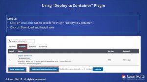 5. Jenkins Plugin for Deployment