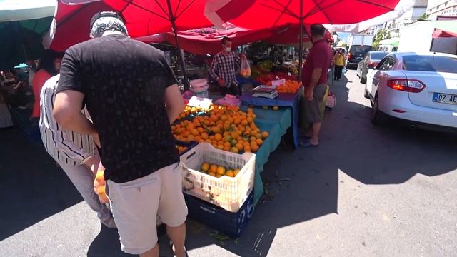 ?? АЛАНИЯ Рынок 24 мая Дешевая черешня и клубника Базар в Оба Алания Турция 2021. смотреть онлайн