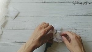 МК/ Бантики из органзы 5 см. Organza Bows. Kanzashi /DIY