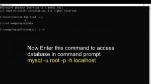 How To Access MySQL Database of XAMPP Using Command Prompt | Execute MySQL Query | Learnonpy |